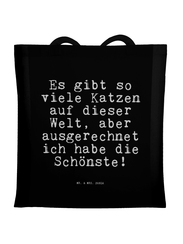 Tragetasche Es gibt so viele... mit Spruch in Schwarz