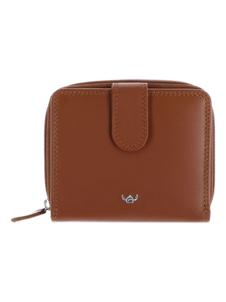 Polo Geldbörse RFID Schutz Leder 10.5 cm cognac