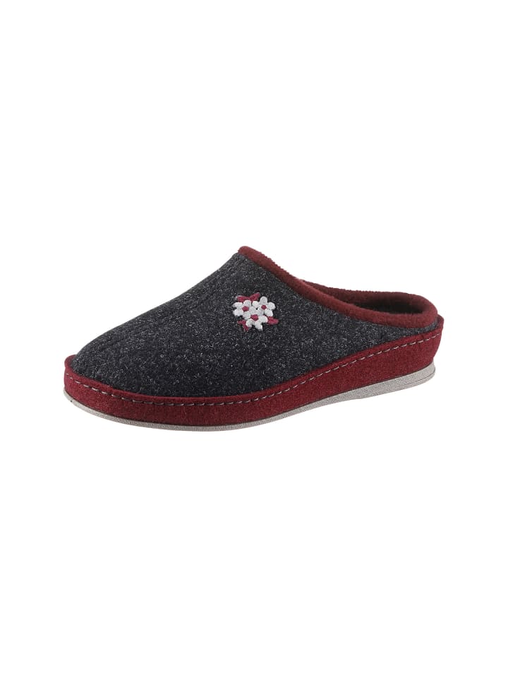 Pantoffel in anthrazit