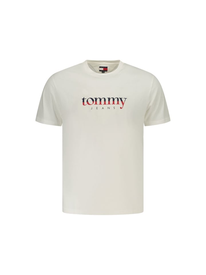 Weiß Baumwolle Herren T-Shirt