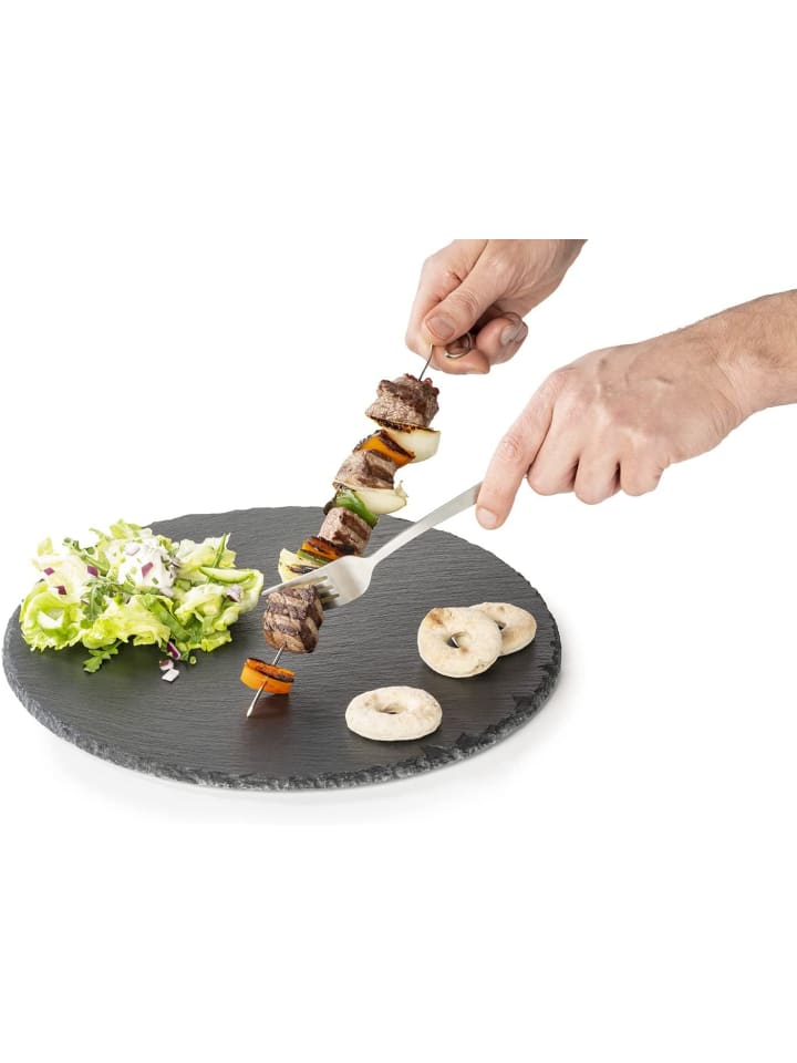 12er-Set: Spieße, Länge: 30 cm Edelstahl in Silber