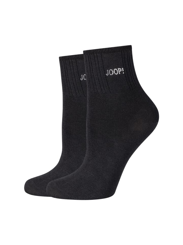 Kurzsocken daily crystal 2er Pack black