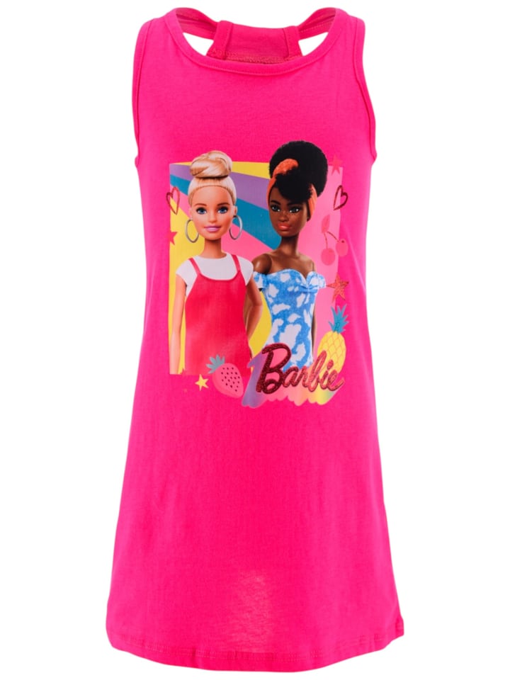 Sommerkleid Barbie mit Glitzerdetails in Dunkelpink