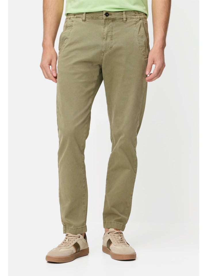 Regular Fit Chino Hose in Olivgrün