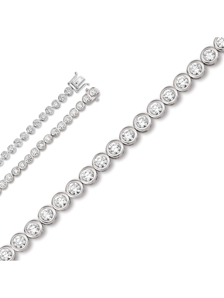 Zirkonia Armband aus 925 Silber 17 cm Ø 5,40 mm in silber