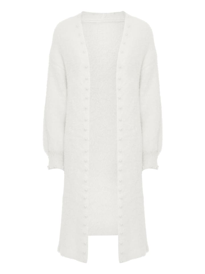 Women Strickjacke in Wollweiss
