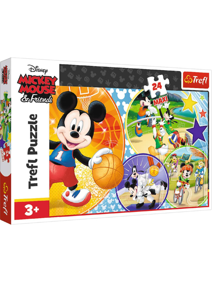 Disney Mickey Muas Puzzle Time for Playing Sports 24 Maxi Teile in mehrfarbig