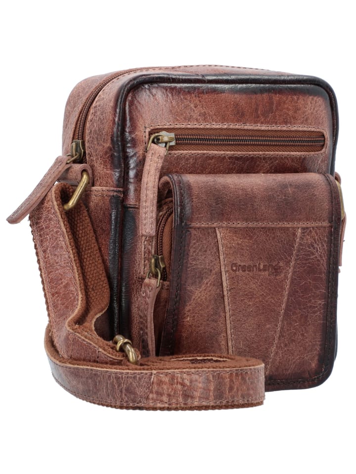 Greenland Nature Mascu & Line Umhängetasche Leder 20 cm in brown günstig  kaufen | limango