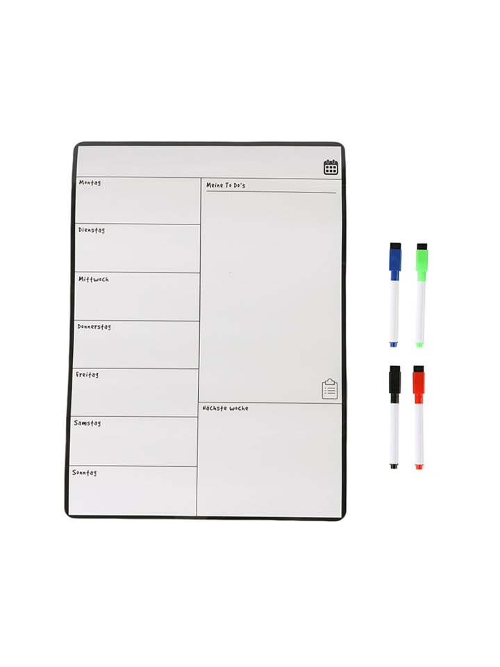 Speiseplan Wochenplaner in Weiß - (B)30 x (H)42 cm