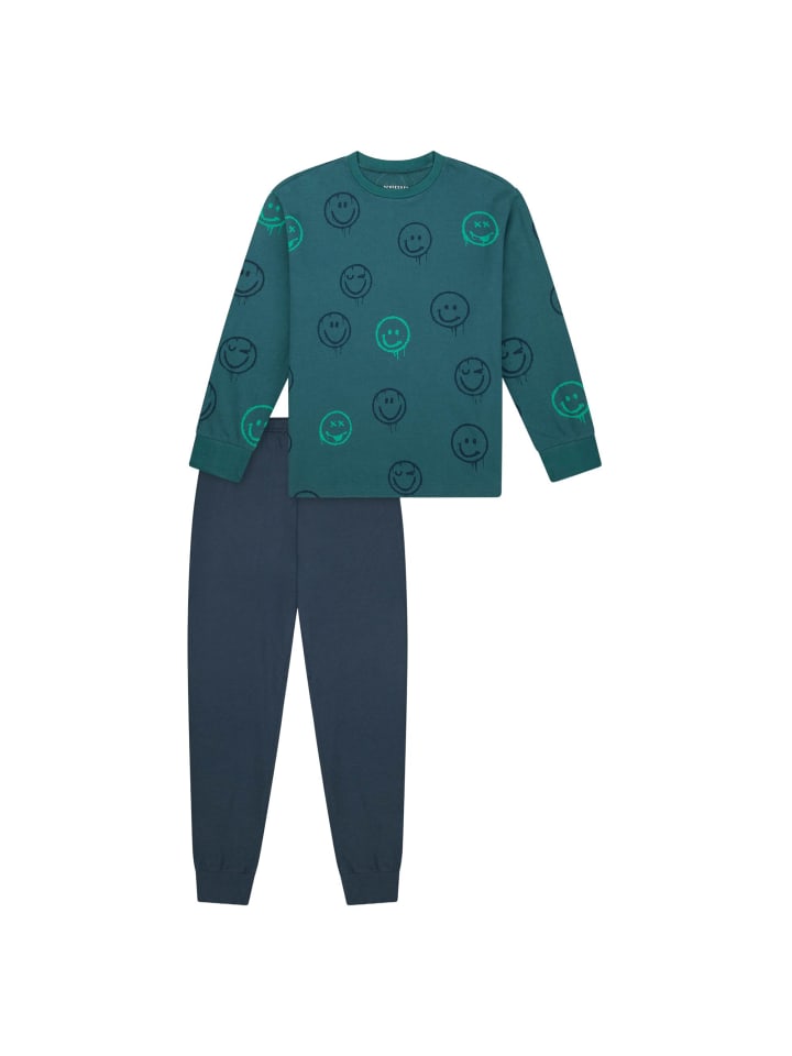 Pyjama in Blau/Grün