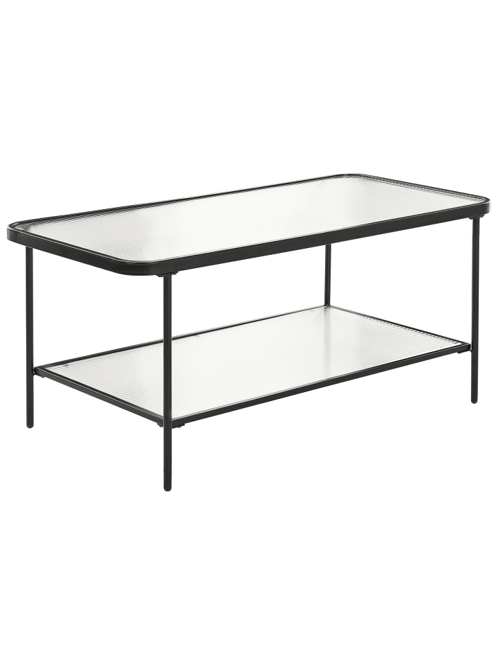 Couchtisch BLAIR in Transparent/Schwarz - (W) 51 x (H) 45 x (L) 100 cm