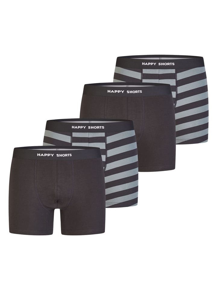 Boxer Jersey in schwarz, grau