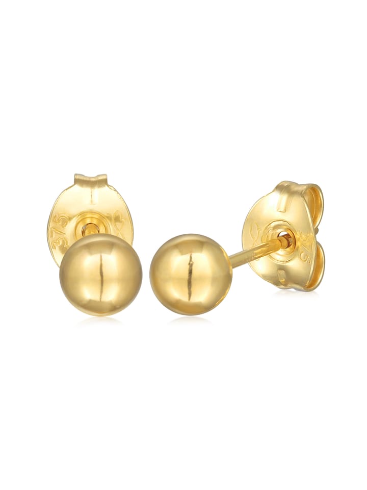 Ohrringe 375 Gelbgold Kugel in Gold