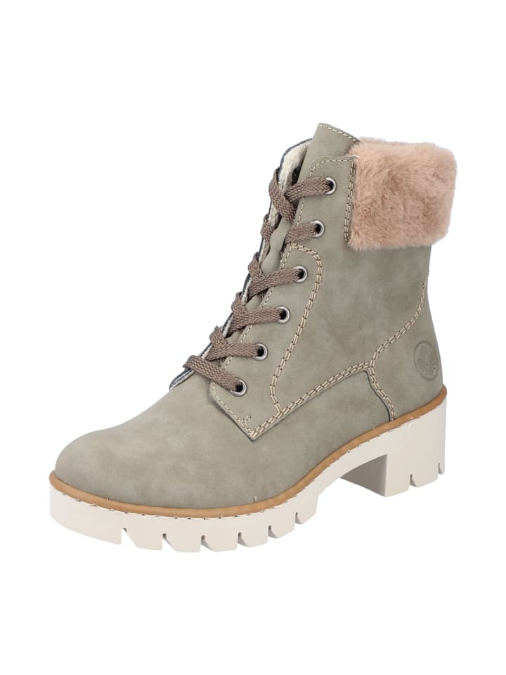 Schnürstiefeletten in Grün