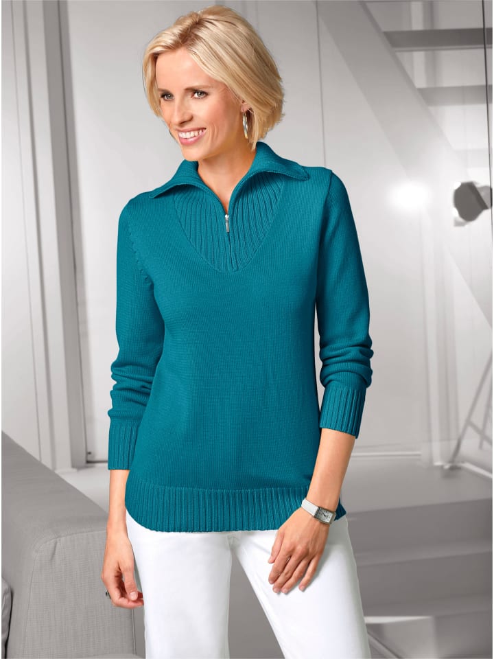 Pullover in petrol