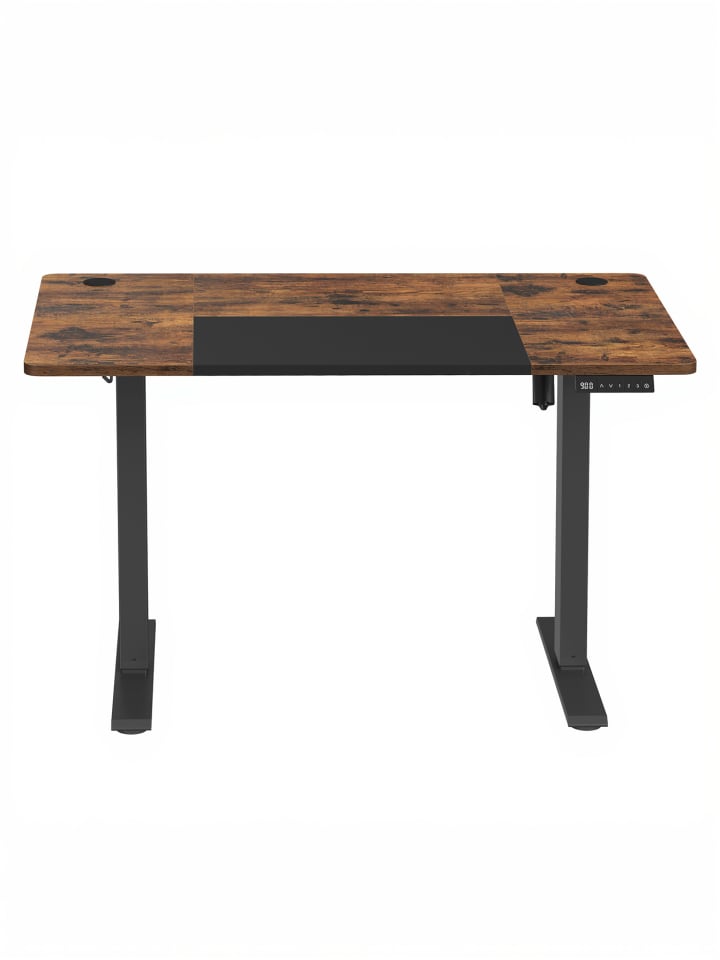 Schreibtisch Balok in Braun-Schwarz - (B)120 x (H)(72-120) x (T)60 cm