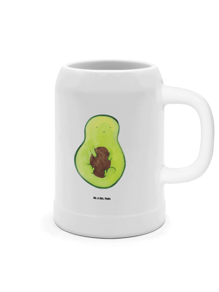 Krug Avocado Kern ohne Spruch in Weiß