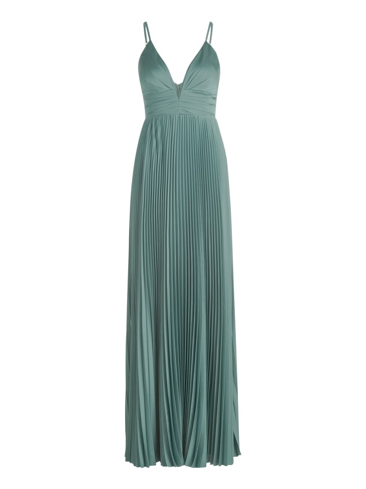 Chiffonkleid mit V-Ausschnitt in Cloudy Sky