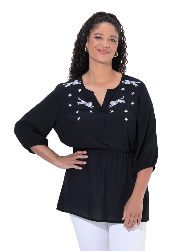 Bluse in schwarz