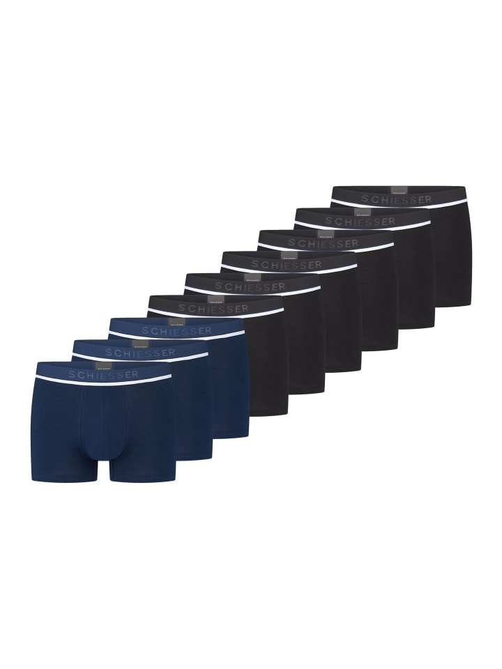Retro Short / Pant 95/5 Cotton in Schwarz / Blau