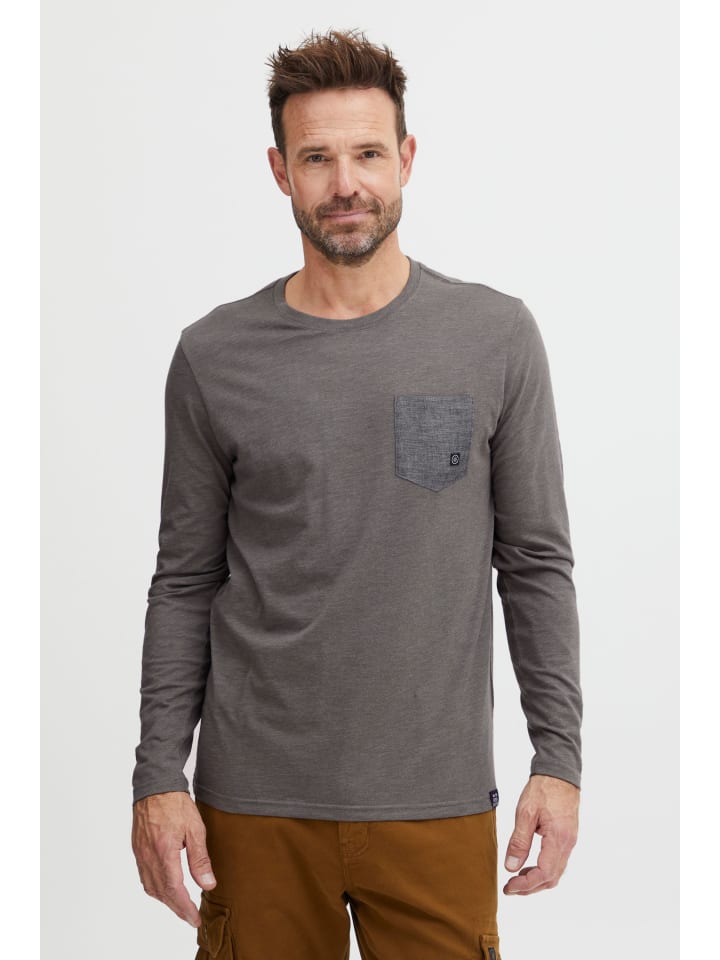 Langarmshirt FQDanfo in Grau