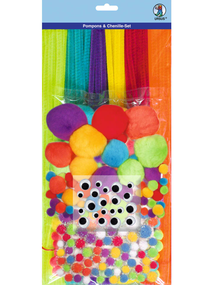 Pompons und Chenille Set Motiv 02 - ab 3 Jahren