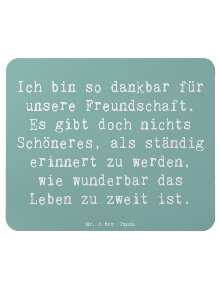Mauspad Spruch Dankbarkeit für Freundschaft mit... in Meeresbrise