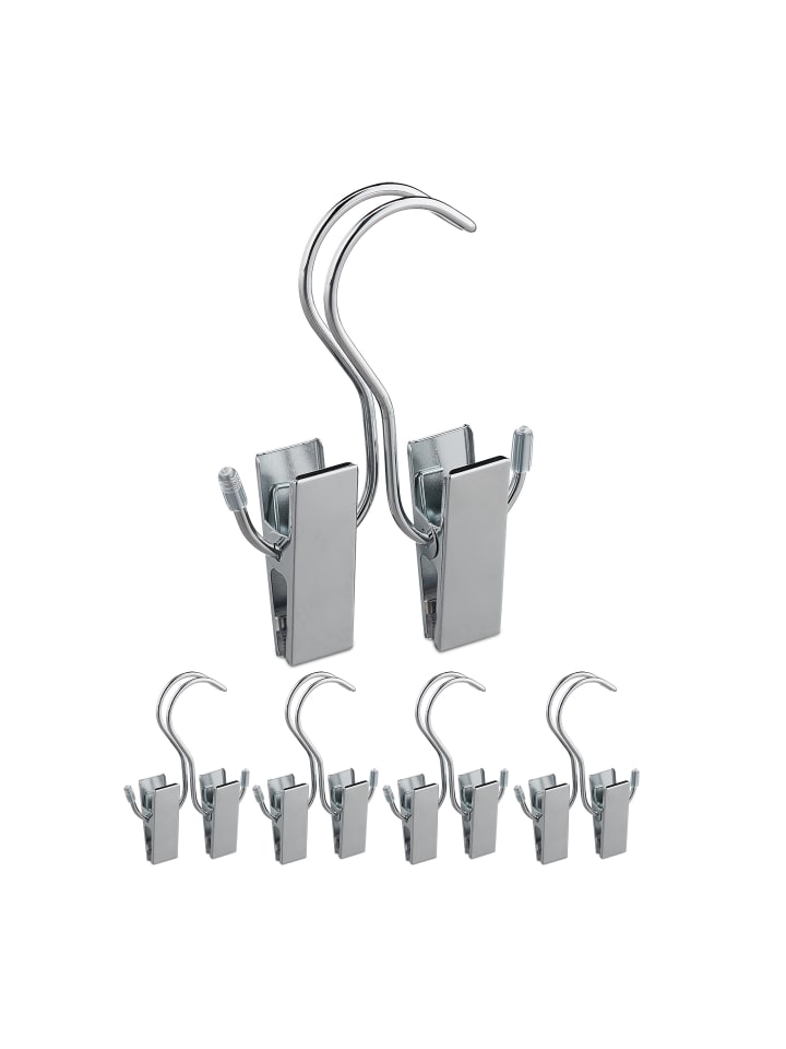 50x Stiefelklammern in Silber