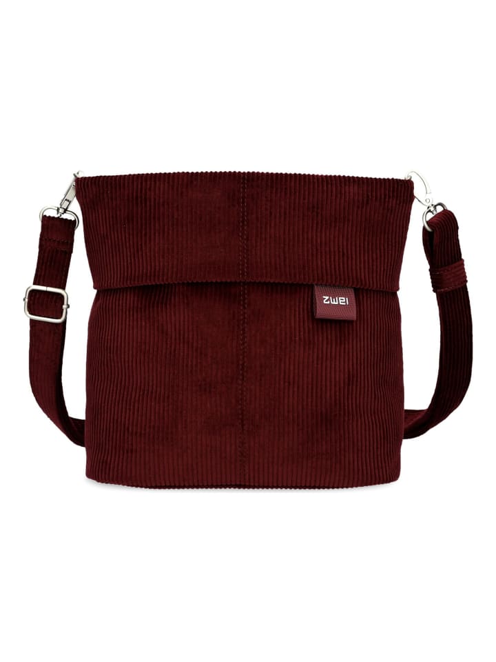 Mademoiselle.M Schultertasche 25 cm cord bordeaux
