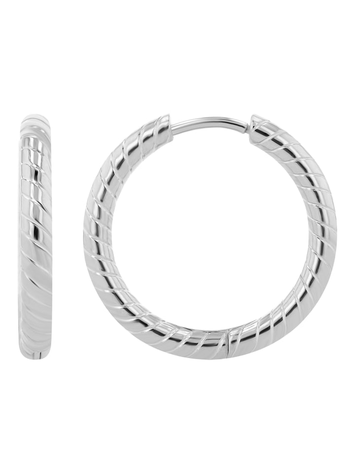 Damen Ohrringe – Creole aus Edelstahl in silber