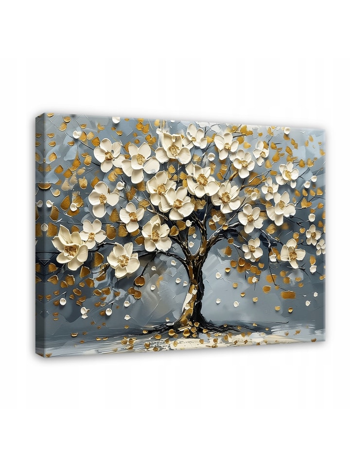 Leinwand Bilder Baum in Grau Wandbild
