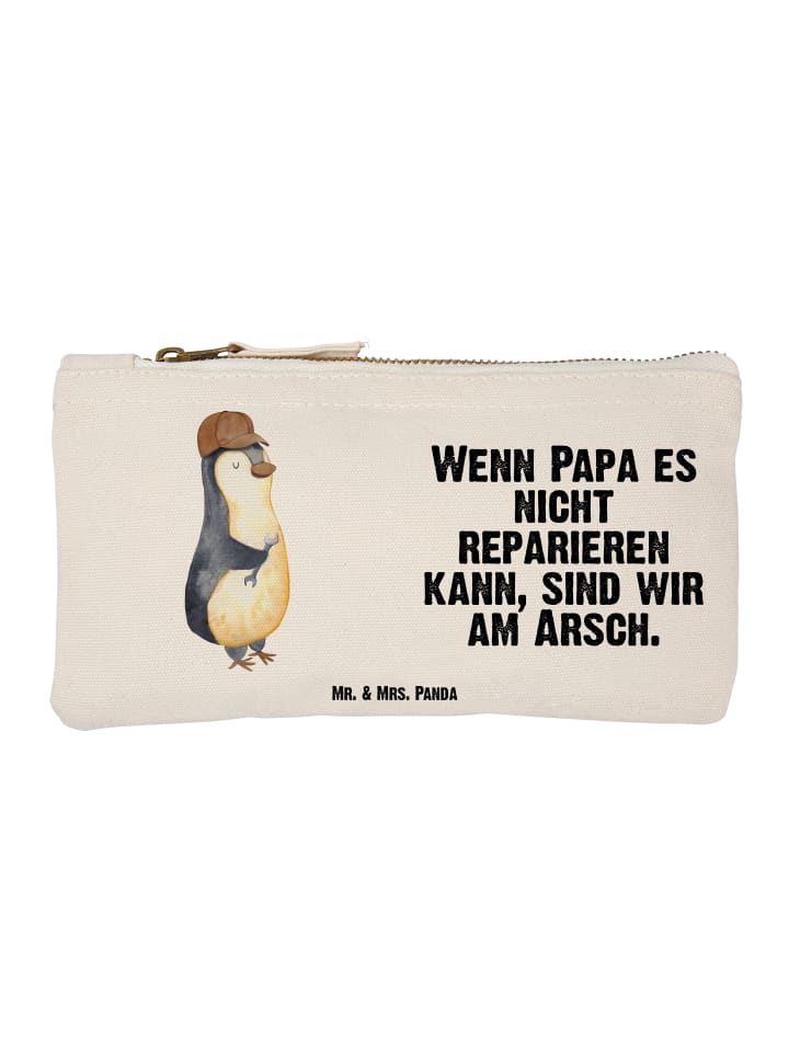 Kosmetiktasche Wenn Papa es nicht reparieren ka... in Weiß