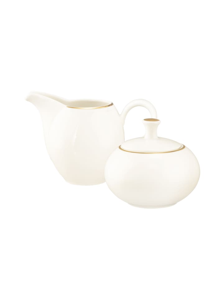 2-tlg. Milch- & Zuckerset Savona Goldlinie in Creme
