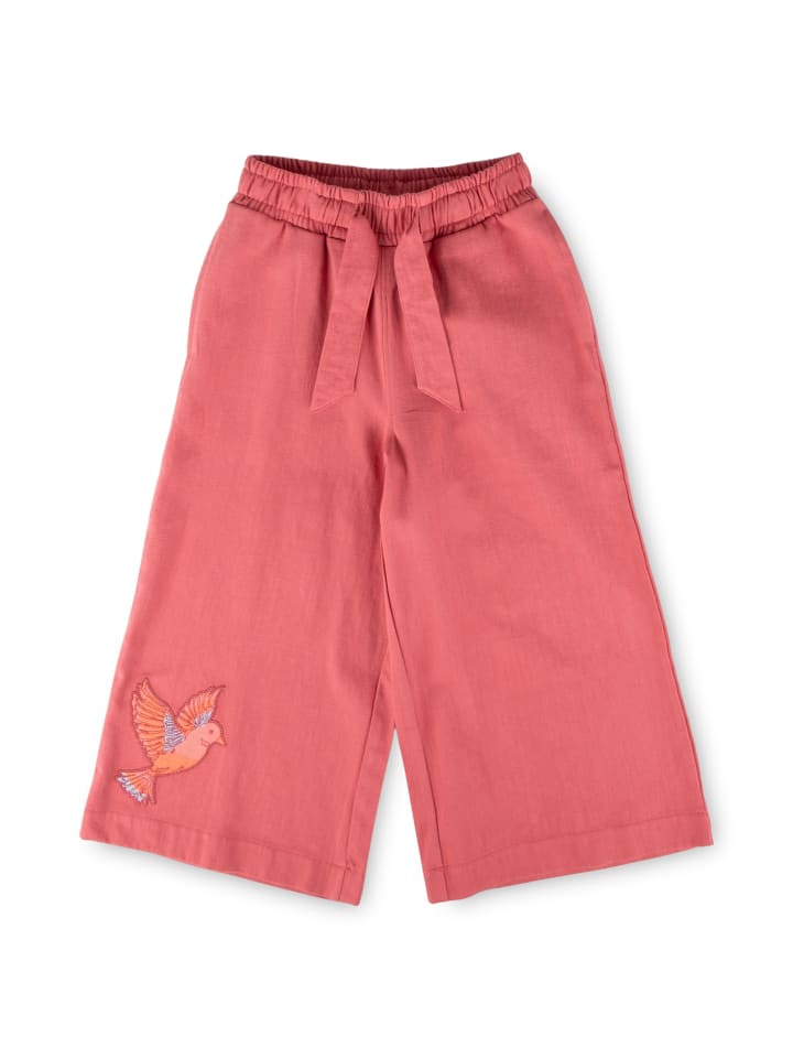 Chambray-Hose Pink Birds in Rosa