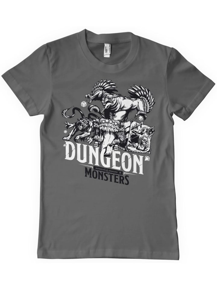 T-Shirt "D&D Dungeon Monsters T-Shirt" in Grau