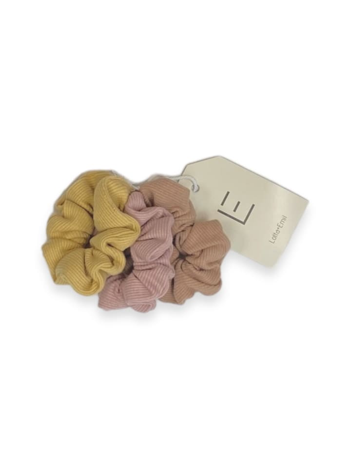 SCRUNCHIES rosa/curry/braun