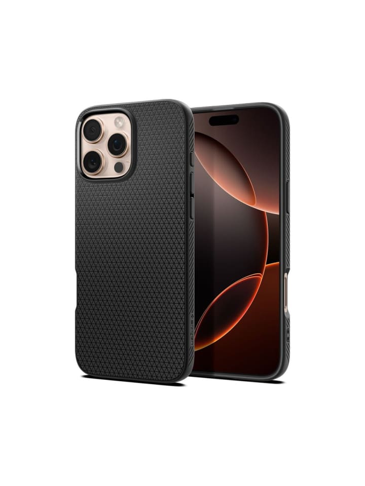 Spigen Liquid Air Hülle iPhone 16 Pro Schwarz in Schwarz