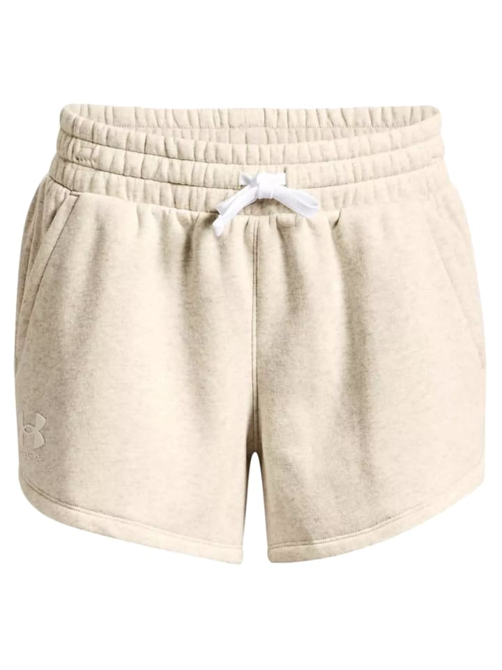 Under Armour Rival Fleece Short in Beige