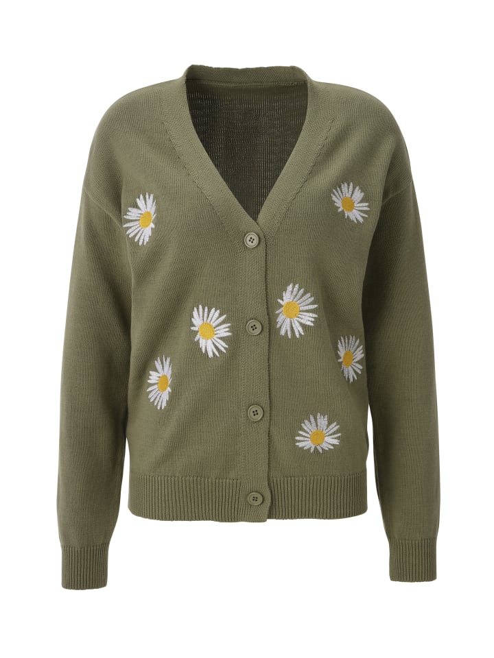 Strickjacke in khaki