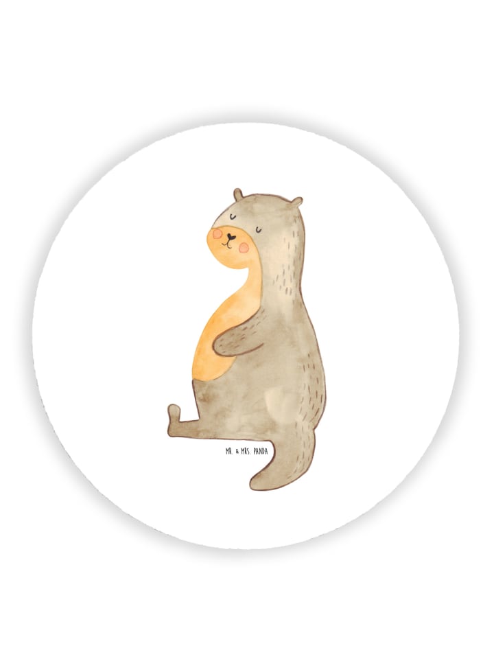 Magnet Otter Bauch ohne Spruch in Weiß