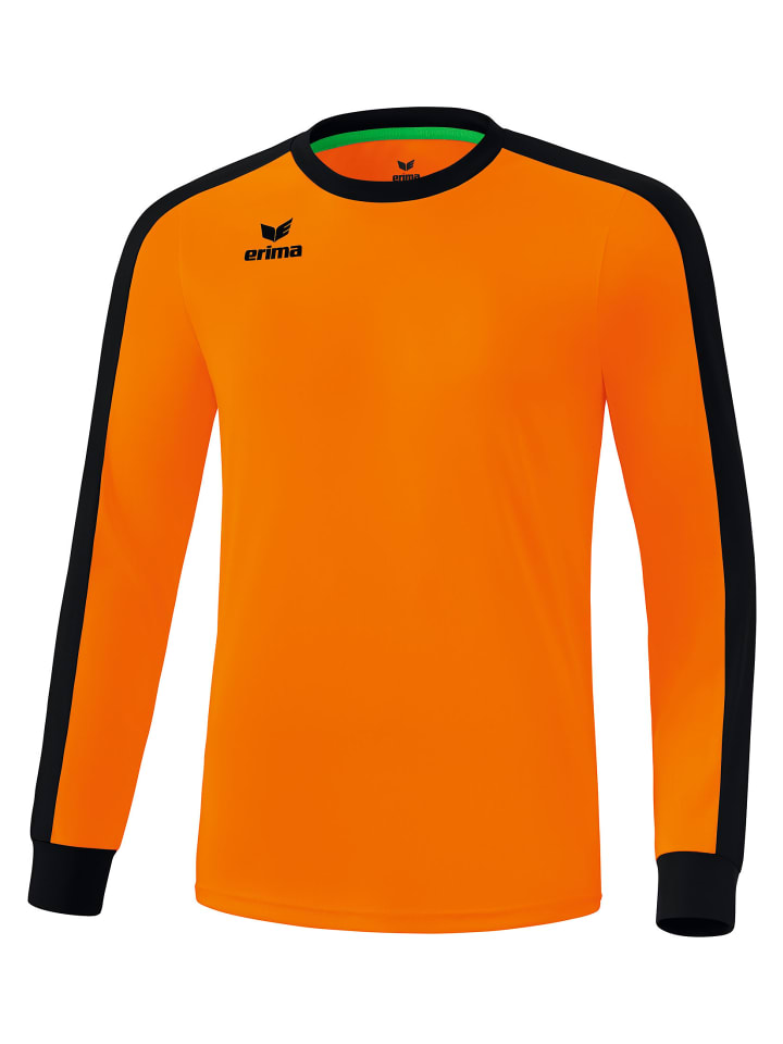 Unisex Erwachsene, Erwachsene Retro Star Trikot langarm in new orange/schwarz