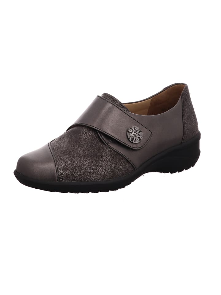 Damen Slipper Karo - Weite K in Grau