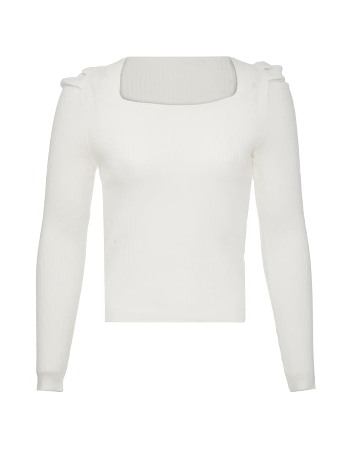 Women Strickpullover in Wollweiss