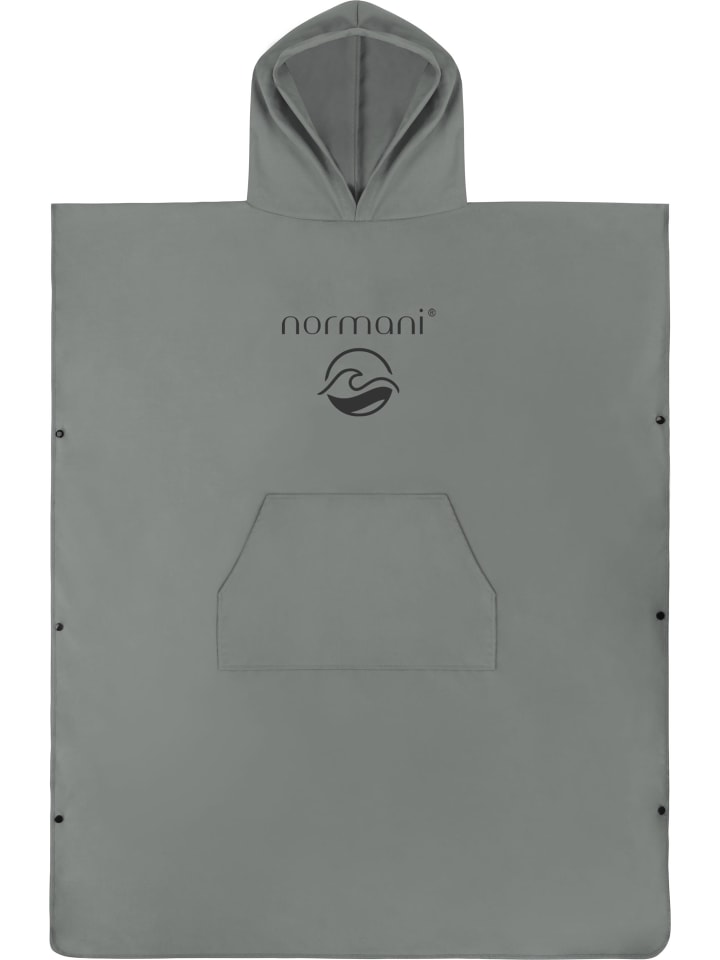Weicher Mikrofaser Badeponcho Nosara in Grau