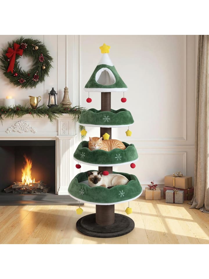 Kratzbaum Weihnachten 179 cm in Grün