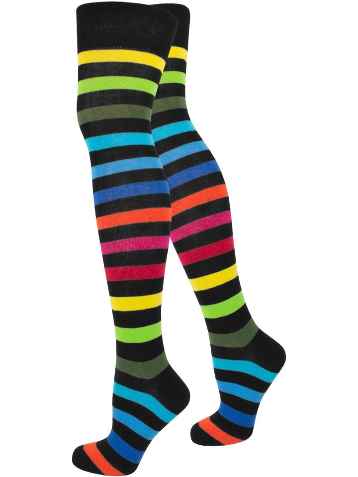 Overknees Regenbogen in Regenbogen