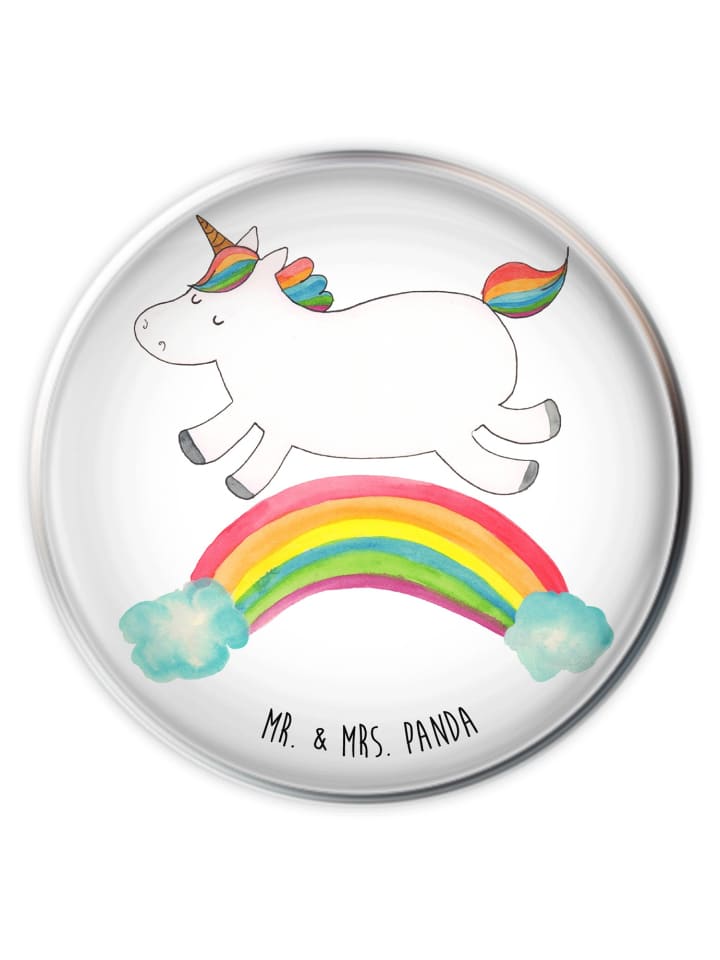 Waschbeckenstöpsel Einhorn Regenbogen ohne Spruch in Weiß