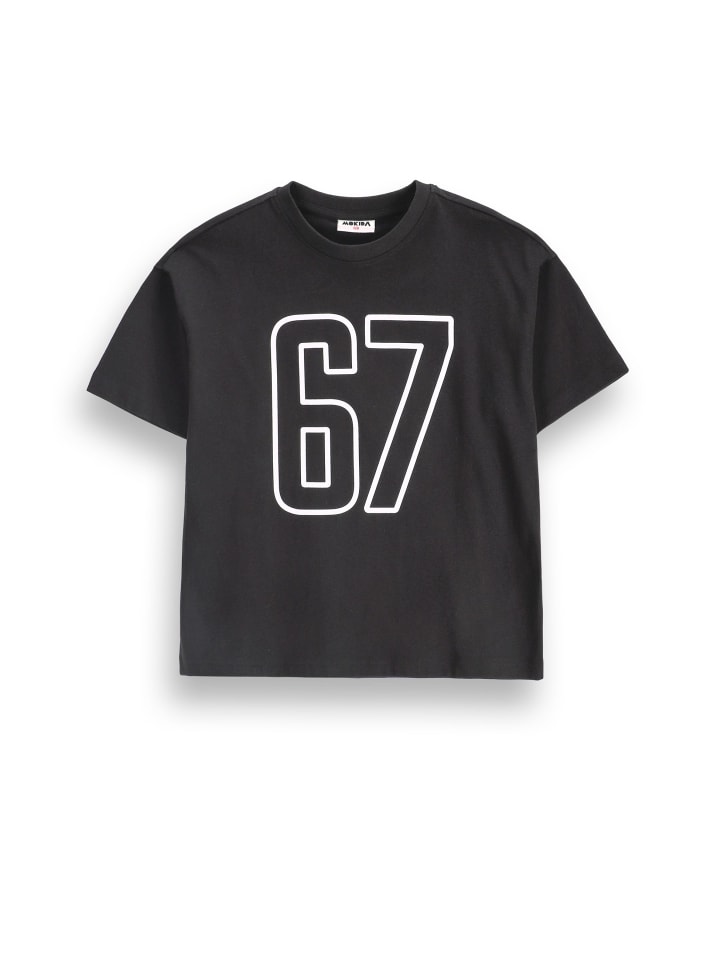 T-Shirt mit kurzen Ärmeln in schwarz