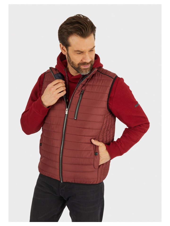 Steppweste in oxblood red