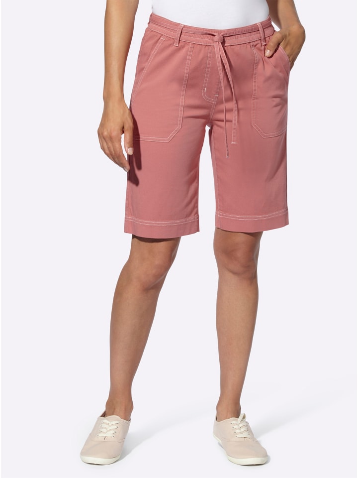 Bermuda-Jeans in rosenholz